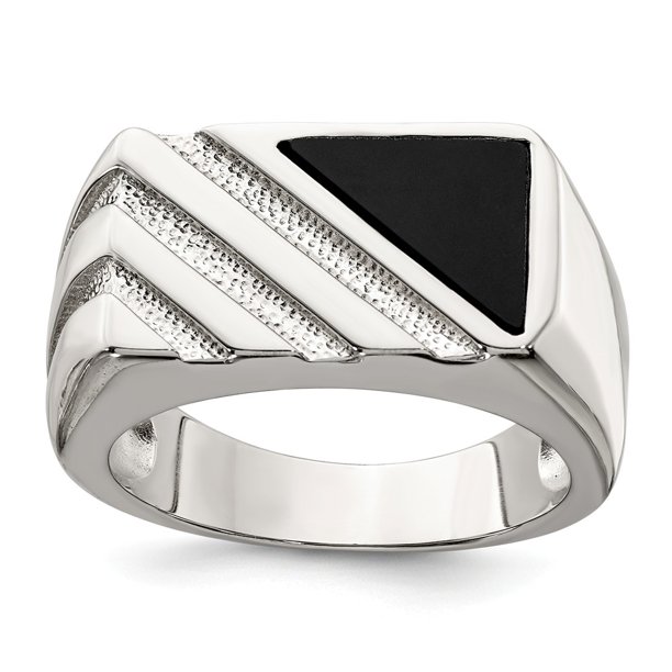 Jewels Solid 925 Sterling Silver Men S Onyx Ring Band Size 8 5 Walmart Com Walmart Com