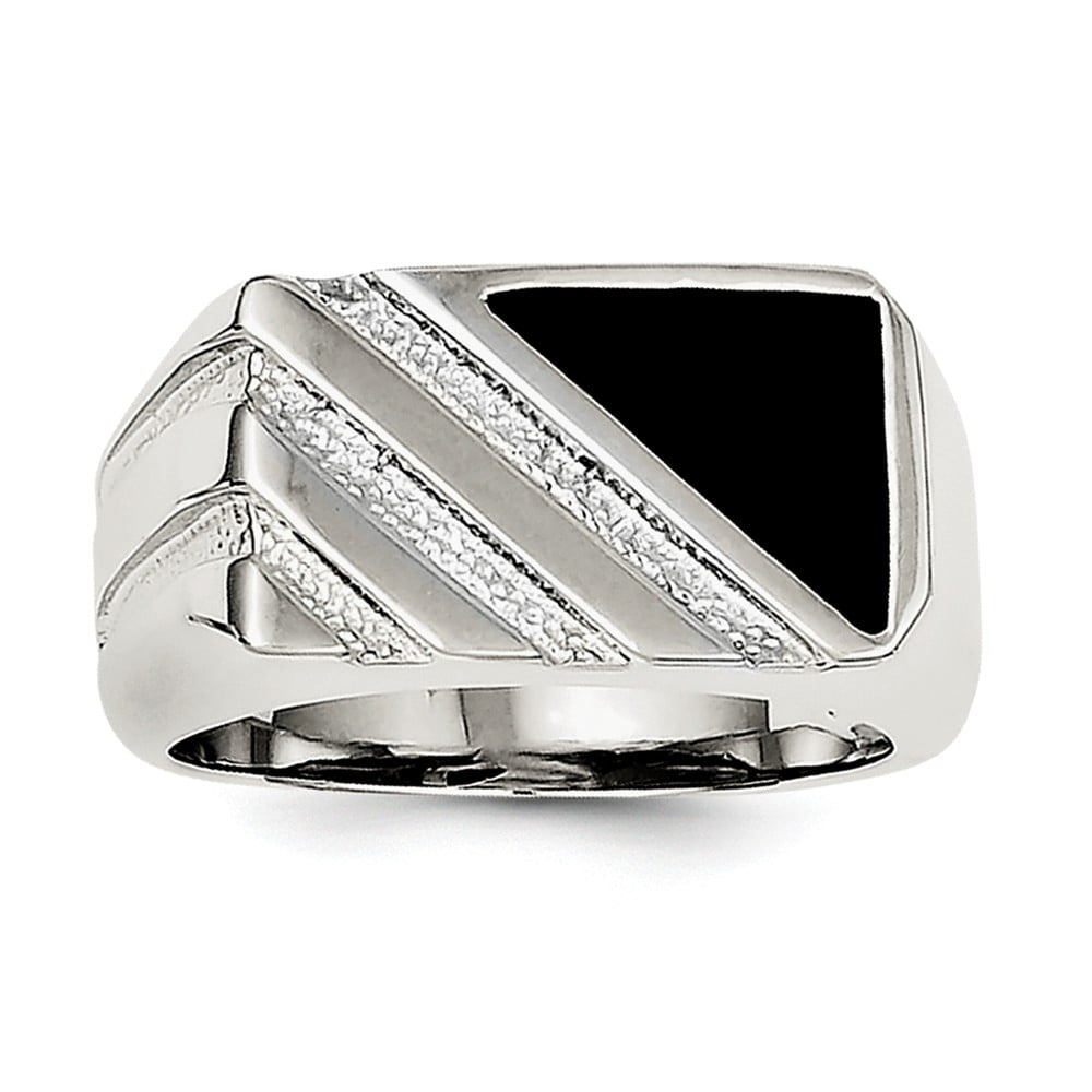 Mia Diamonds 925 Sterling Silver Polished Mother of Pearl Ring