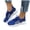 Blue, variant on Leopard Chunky Walking Shoes for Women Comfortable Mesh Memory Foam Workout Tennis Running Sneakers