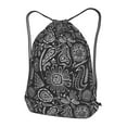 thumbnail image 3 of XMXT Unisex Drawstring Backpack for Women Men, Abstract Line Graffiti Waterproof Gym Bag String Bags for Shopping Sport Travel, s, 3 of 8