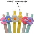 thumbnail image 3 of 42 PCS Little Daisy Shaped Rollerball Pen Retractable Colorful Flower Pens Black Gel Ink Fresh Plant Desktop Decoration for Party Students Office$$Office, 3 of 9