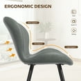 thumbnail image 3 of Hawsaiy Faux Leather Dining Chairs Set of 2 with Widened Backrest & Seat,Gray, 3 of 10