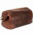 thumbnail image 1 of Neceser de piel HLC para hombre, piel auténtica, color marrón, 1 of 6