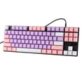 thumbnail image 3 of Teclado mecánico NikouMX a prueba de agua 87 Teclas 26 Color RGB para juegos Interruptor azul claro para PC con Windows Púrpura Rosa Blanco, 3 of 8