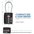 thumbnail image 2 of Candado de Seguridad GIVERARE JSTSA822B2 TSA Combinacion 3 Digitos Cable Acero 2 Unidades, 2 of 5