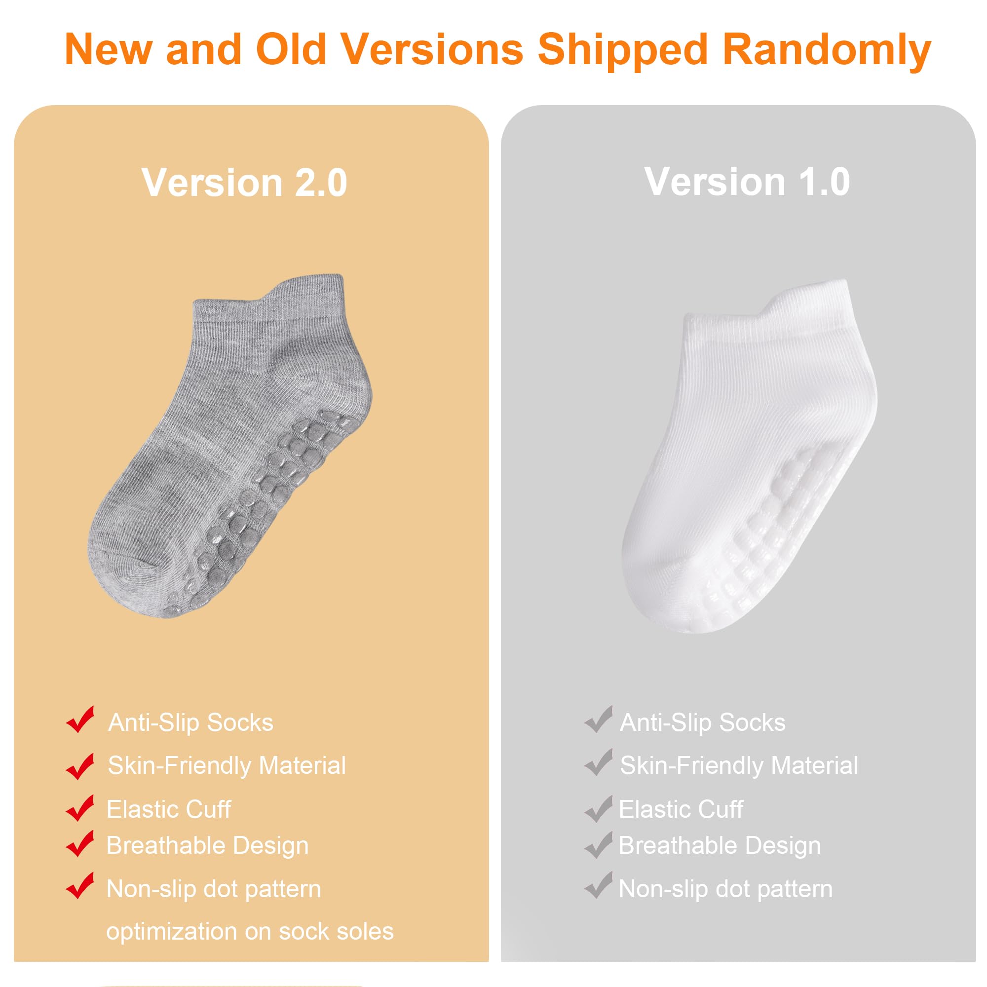 Sptramle Toddler Grip Socks, 15 Pairs, Multicolor photo 6