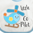 thumbnail image 4 of Inktastic Little Co-Pilot- Cute Helicopter Boys or Girls Baby Bib, 4 of 4