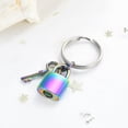 thumbnail image 4 of Stainless Steel Lock with Key Urn Locket Cremation Jewelry for Ashes Urn Keyring Lockets for Ashes Keepsake Keychain Memorial Jewelry, 4 of 5