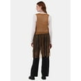 thumbnail image 2 of No Boundaries Women's Polyester Crochet Vest W/ Fringe, L/XL, Brown, 2 of 4