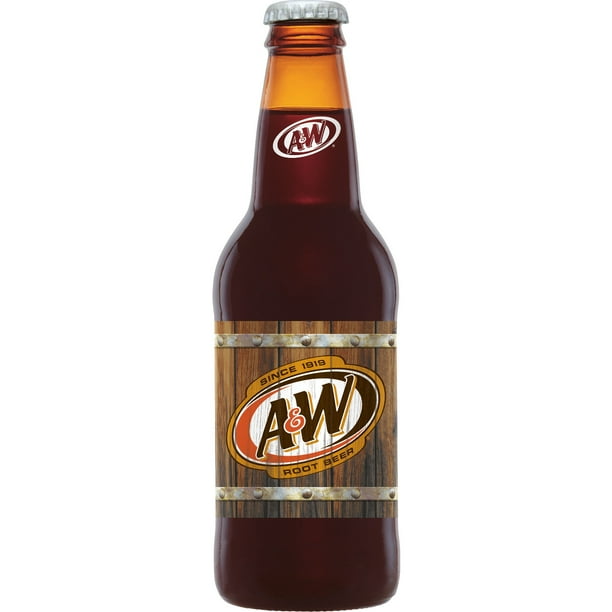 A W Root Beer Soda 12 Fl Oz Glass Bottle Walmart Com