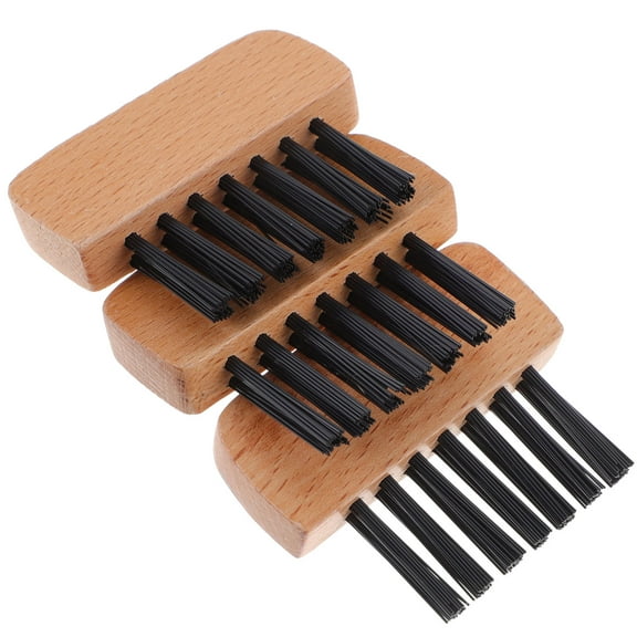 FUTUREORYY 3Pcs Umpire Brush for Baseball Home Plates with Light Brown Wood for Sports Teams 2.4X2.1in