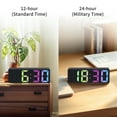 thumbnail image 5 of Unique Bargains 2 Pcs Small Alarm Clock Temperature Mirror White Mirror, 5 of 6
