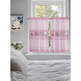 thumbnail image 3 of Pink Summer Coastal Bathroom Window Curtain, Modern Ocean Waves Starfish Shell Light Filtering Coffee Kitchen Curtains, Bedroom Living Room Curtains 2 Panel 84"x54", 3 of 6