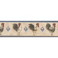 thumbnail image 2 of Rooster Egg Beige Wallpaper Border Retro Design, Roll 15' x 7'', 2 of 3