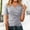Grey, variant on WTXUE Women's V Neck Tops Slim Fitted T-Shirt Front Wrap Ruched Short Sleeve Tee Shirts Trendy Tight Tank Tops Business Casual Work Blouses Going Out Tops Summer Tops Blackish Green L