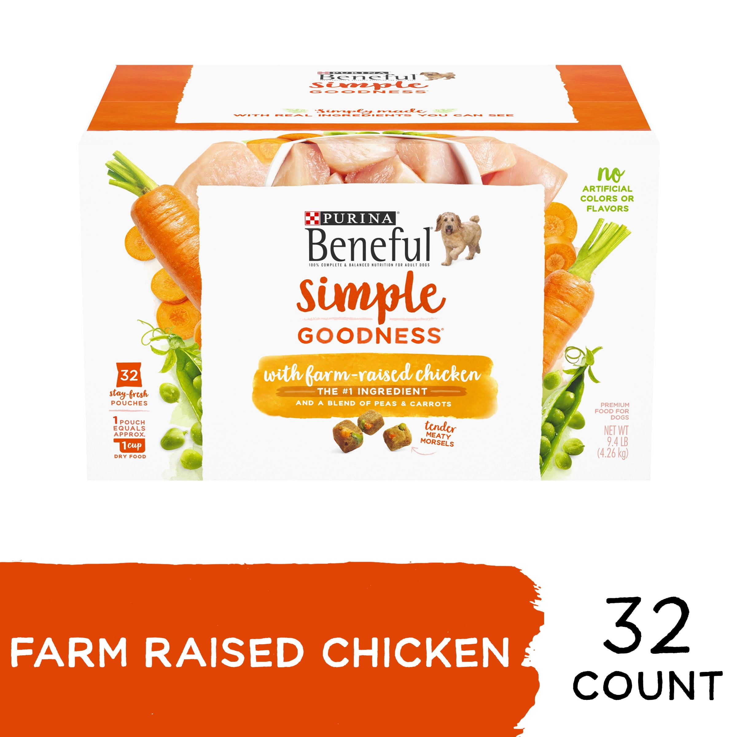 Photo 1 of *expires dec 2023* Purina Beneful Dry Dog Food, Simple Goodness With Farm Raised Chicken, 32 ct. Box