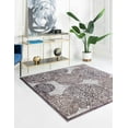thumbnail image 4 of Unique Loom Aberdeen Collection Area Rug - Chatsworth (5' 3" Square Violet/Ivory), 4 of 12