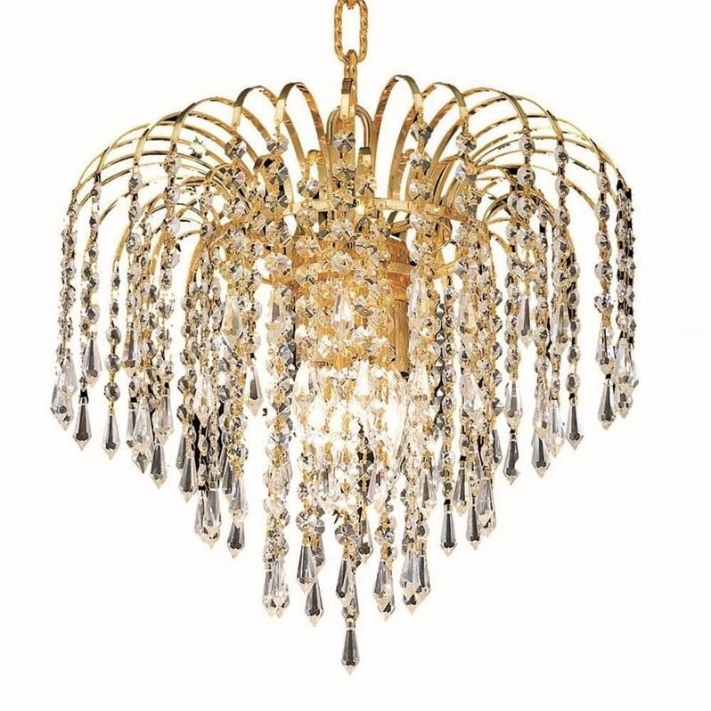 Elegant Lighting Falls 14 4 Light Royal Crystal Chandelier