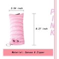 thumbnail image 2 of Estuche con cremallera para lápices con forma de oruga para niños, bonito estuche para guardar útiles escolares, estuche portátil con cremallera para niños, estuche rosa con oruga, 2 of 4