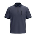 thumbnail image 5 of Waffleknit Golf Shirts for Men with Zipper Pocket and Collared Short Sleeve Tees Tops Mens Casual Color Block Pullover Athletic Workout Tshirts Shirt, 5 of 7