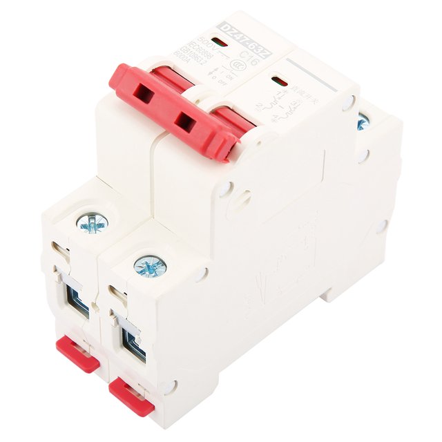 500V DC Circuit Breaker, 16A DZ47-63Z-2P 6kA Circuit Breaker, For