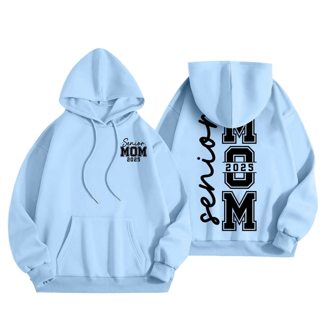 VBARHMQRT Ladies Senior Mom 2025 Shirt 2025 Graduating Class Sweatshirt T Shirt Alphabet Print Long Sleeved Hoodieladies Senior Mom 2025 Shirt 2025 Graduating Class Sweatshirt T Shirt Alphab