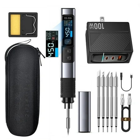 

for Fnirsi Hs02A Smart Electric Soldering Iron Pd 100W Constant Temperature Kits