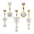thumbnail image 1 of 5 piercings para el ombligo, regalos para mujeres, barra para el ombligo, ideal para fiestas de Halloween. Dorado, 1 of 8