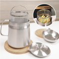 thumbnail image 2 of FYBTO Stainless Steel Oil Filter Pot, 304 Stainless Steel Large Capacity Versatile Oil Filter Vessel, Multi-Functional Oil Filter Tank, Kitchen Cooking Oil Filter with Fried Basket (1.5L)-0621, 2 of 4