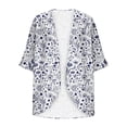 thumbnail image 2 of TaTaai Women's Casual Open Front Cardigan with All-Over Pattern, 3/4 Sleeves, and Soft Flowy Chiffon Fabric for Layering Gift, 2 of 5