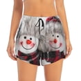 thumbnail image 2 of Goofa Christmas Snowman With Hat Printed Women 2 in 1 Running Shorts,Quick Dry Athletic Workout Shorts,High Waisted Athletic Shorts with Liner Pockets-Large, 2 of 9