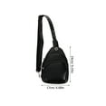 thumbnail image 2 of Milisten Small Sling Bag Male Sling Bag Zippered Chest Bag Multipurpose PU Sling Bag, 2 of 8