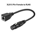 thumbnail image 3 of XLR 5 pin RJ45 Adapter Cable-XLR 5 Pin Male to RJ45 + XLR 5 Pin Female to RJ45 Female DMX Ethernet Adapter Converter Cable, 3 of 5