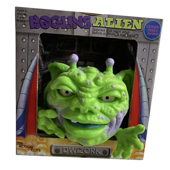 Figura coleccionable BOGLINS Alien Dwizork de 20 cm con piel elástica