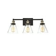 thumbnail image 2 of CHLOE Bonnie Contemporary 3 Light Rubbed Bronze Bath Vanity Fixture 24" Width, 2 of 7