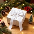thumbnail image 4 of OCCOA Velvet Bow Christmas Tree Wreath Decorative Pre-Tied Ribbon Ornament for Door Mantel Window Gift Wrapping Home Party Decor Xmas Present, White, 4 of 6