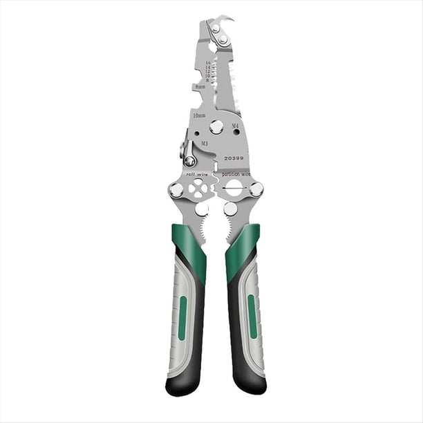 Pelacables Plegable 18 en 1, Crimpadora y Pelacables Plegable, Alicates Cortadores de Cables y Crimpadora Multifuncionales