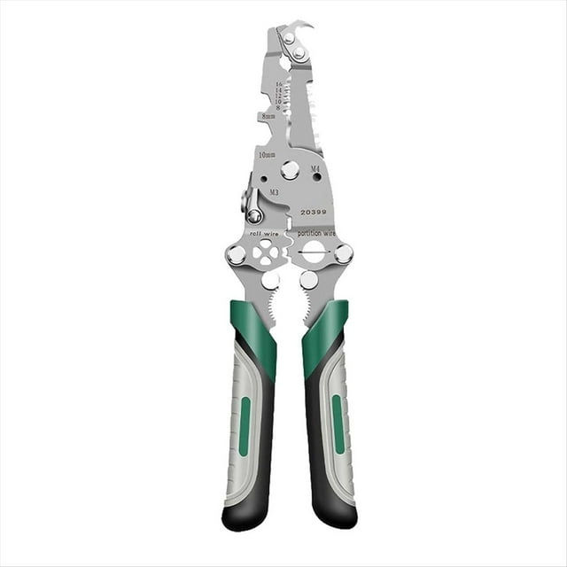Pelacables Plegable 18 en 1, Crimpadora y Pelacables Plegable, Alicates Cortadores de Cables y Crimpadora Multifuncionales