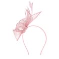 thumbnail image 2 of Tittly Head Scarf Fascinators Hats Women's Elegant Hat Strap Flower Feather Party Hat Hair Clip Headband Accessory Head Scarf Hair Accessories Pink One Size, 2 of 7