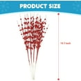 thumbnail image 2 of RUseeN 30 PCS Artificial Red Berry Stems Branches, Fake Burgundy Berry Picks Holly Berries for Christmas Tree Xmas Wreath Decorations Floral Arrangements Home Holiday DIY Crafts Decor, 2 of 7