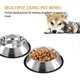 thumbnail image 4 of 1 Bowls, 18cm, Dog Bowl, Stainless Steel Non-Slip Cat Food Bowls with Rubber Base, Water Bowls for Small Pets, 4 of 5