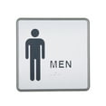 thumbnail image 5 of M&T Displays Aluminum Panel Braille Bathroom Restroom Toilet Sign 6x6 (Men/Woman), 5 of 9