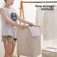 thumbnail image 6 of under $5 Usloyux Laundry Basket Large Laundry Hamper Waterproof Collapsible with Handle Dirty Clothes Hamper Bathroom College Essentials Storage for College Dorm, Family, 6 of 8