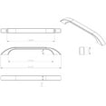 thumbnail image 3 of Jeffrey Alexander 4192 Sonoma 7-9/16" Center To Center Sleek Soft Arch Bow Cabinet Handle, 3 of 7