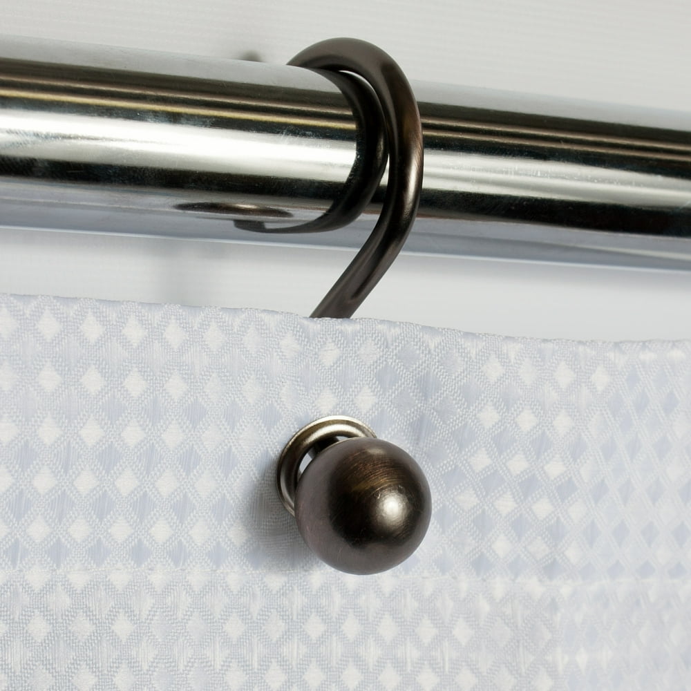 Rust Resistant Bronze Tone Metal Ball Shower Hook Set of 12 Walmart
