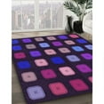 thumbnail image 3 of Ahgly Company Machine Washable Indoor Rectangle Transitional Dark Purple Area Rugs, 3' x 5', 3 of 7