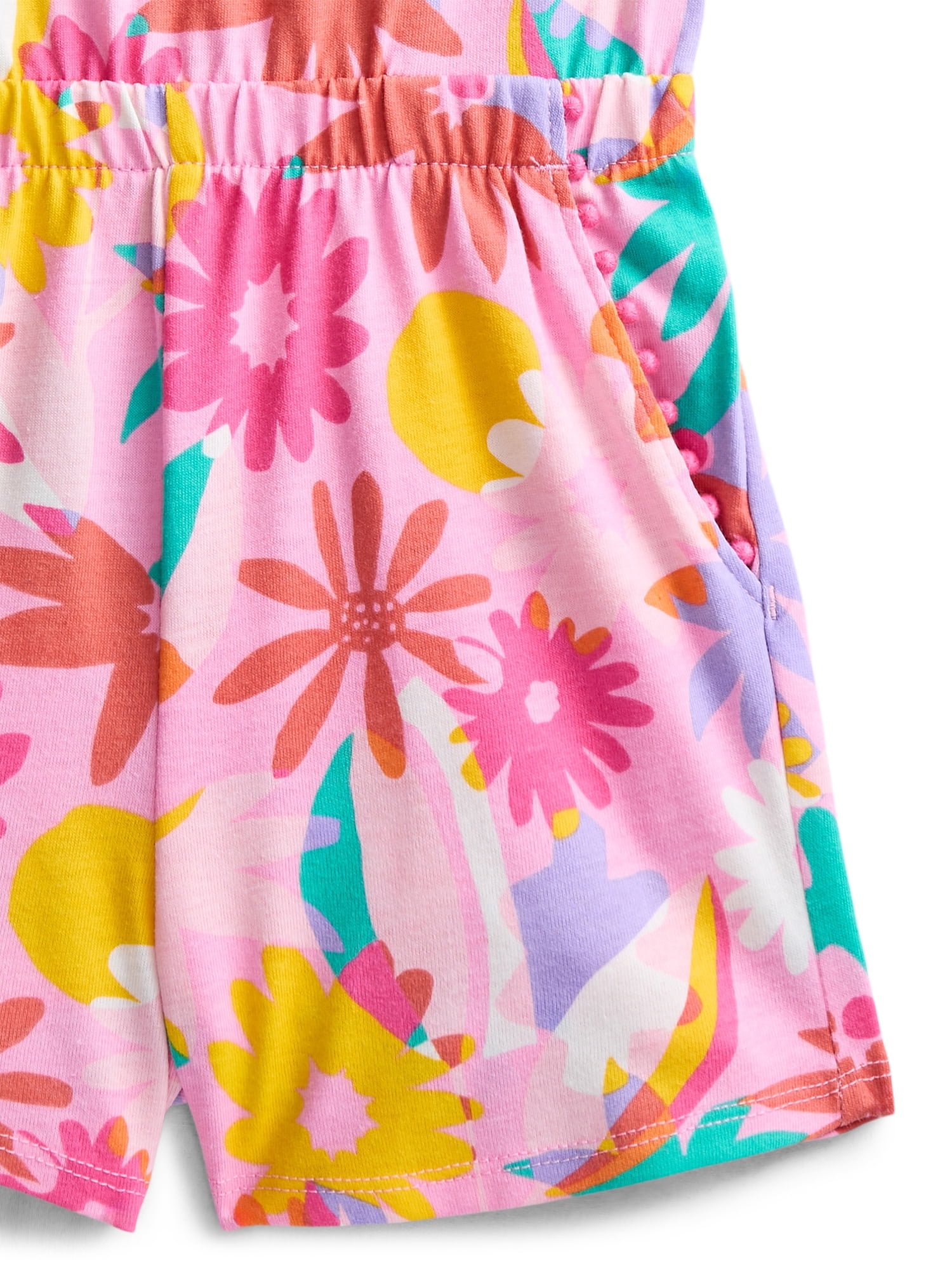 Wonder Nation Toddler Girls Ruffle-Strap Romper, Sizes 12M–5T