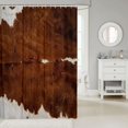 thumbnail image 2 of Manfei Farm Cow Spot Shower Curtain 72Wx78L,Rustic Farm Animal Bath Curtain,Brown Off White, 2 of 6