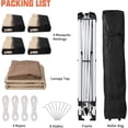 thumbnail image 5 of VINGLI Pop Up Canopy Tent 12 x 12ft with Removable 4 Meshwalls & Portable Rolling Carrying Bag, Patio Gazebo Party Tent Outdoor Folding Canopy Tent, 5 of 7