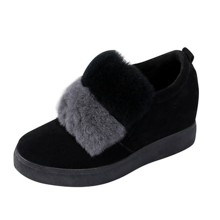 

HSMQHJWE Womens Low Heel Booties Womens Winter Booties And Boots Boots Thicksoled Fashion Colorblock Wedges Shoes Women S Short Women S Boots Short Rain Boots For Women 10